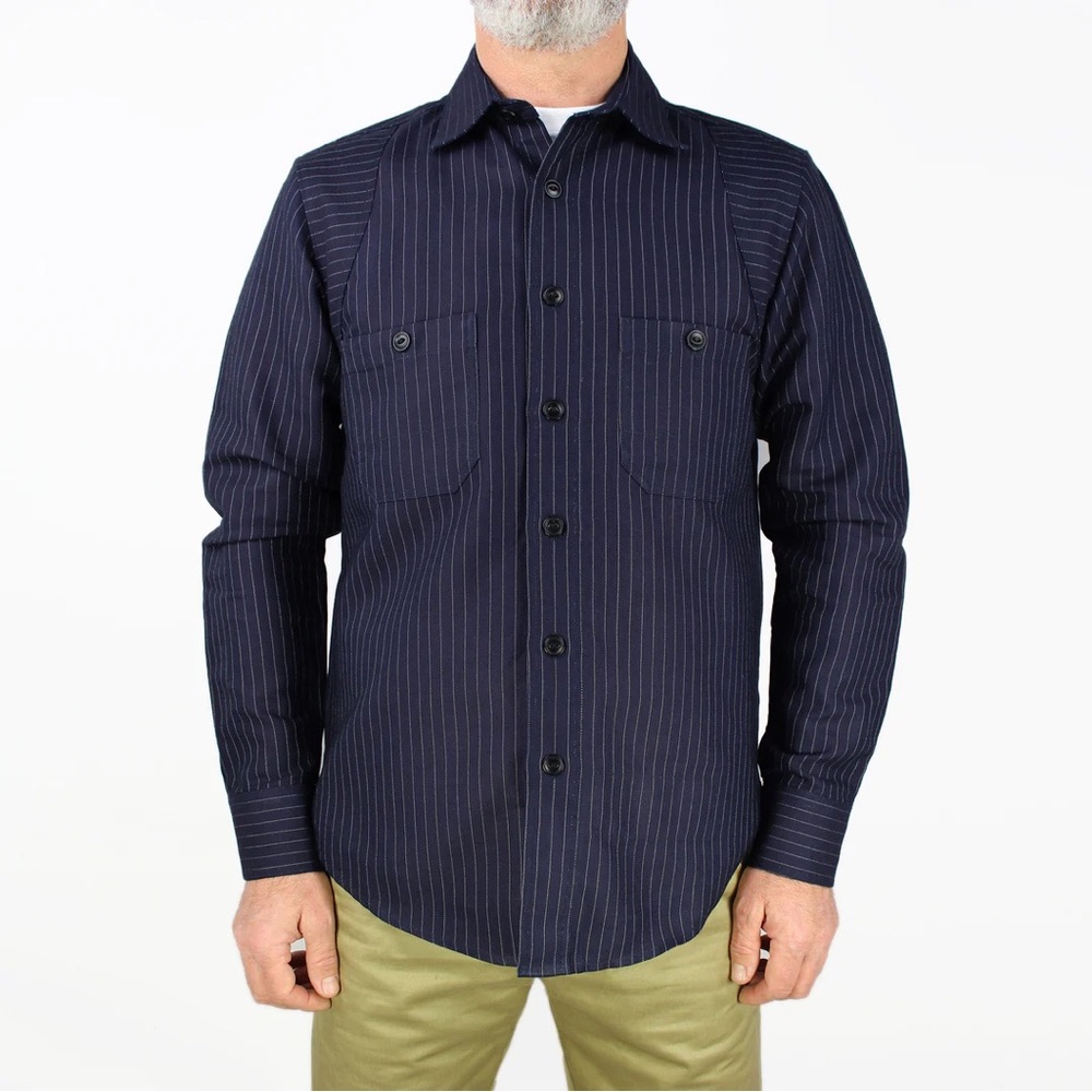 Blue Blanket Men’s Work Wabash Shirt Pure Indigo